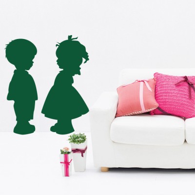 Αγόρι κορίτσι Παιδικά Αυτοκόλλητα τοίχου 50 x 42 cm (4964)