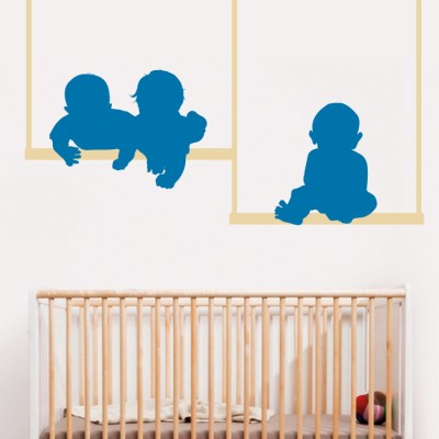 Κούνια, Παιδικά, Αυτοκόλλητα τοίχου, 54 x 30 εκ.