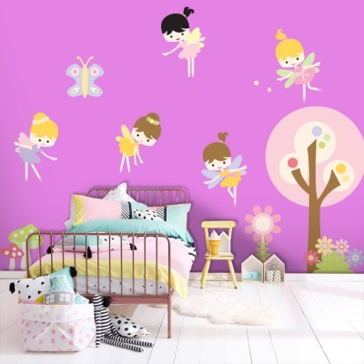 Όμορφες Νεραϊδούλες Παιδικά Αυτοκόλλητα τοίχου 53 x 65 cm (34951)