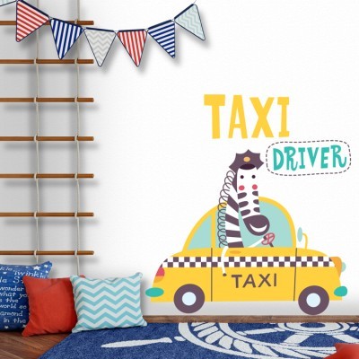 Taxi driver Παιδικά Αυτοκόλλητα τοίχου 45 x 45 cm (34964)