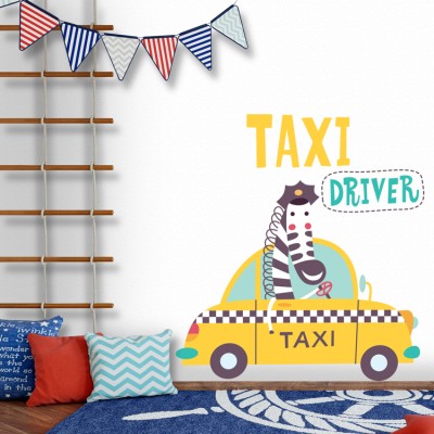Taxi driver, Παιδικά, Αυτοκόλλητα τοίχου, 45 x 45 εκ.