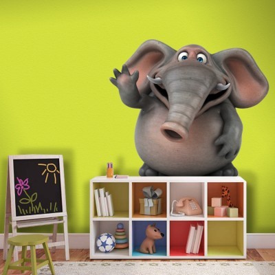 Χαρούμενο ελεφαντάκι, Παιδικά, Αυτοκόλλητα τοίχου, 65 x 57 εκ.