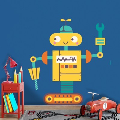 Robo-μάστορας, Παιδικά, Αυτοκόλλητα τοίχου, 45 x 45 εκ.