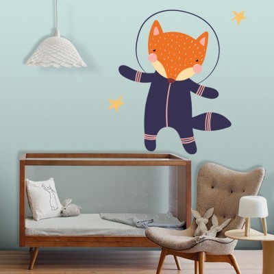 Αλεπουδίτσα αστροναύτης Παιδικά Αυτοκόλλητα τοίχου 45 x 35 cm (35118)
