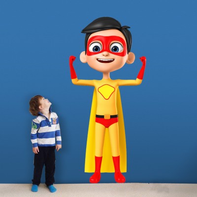 Μικρός Super Ήρωας, Παιδικά, Αυτοκόλλητα τοίχου, 35 x 74 εκ.