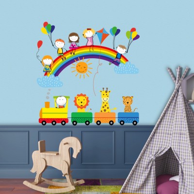 Ουράνιο τόξο Παιδικά Αυτοκόλλητα τοίχου 45 x 45 cm (35098)