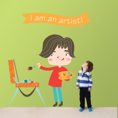 Καλλιτέχνης, Παιδικά, Αυτοκόλλητα τοίχου, 45 x 45 εκ.