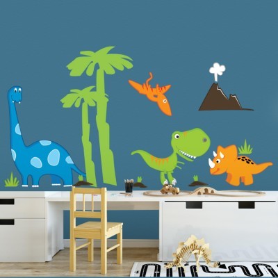 Δεινόσαυροι, Παιδικά, Αυτοκόλλητα τοίχου, 133x78 cm (card size)