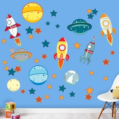 Το διάστημα, Παιδικά, Αυτοκόλλητα τοίχου, 135x96cm(card size)