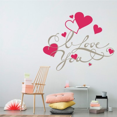 i love you Valentines Day Αυτοκόλλητα βιτρίνας 50 x 60 cm (8335)