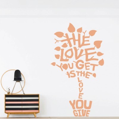 Love you get is love you give Φράσεις Αυτοκόλλητα τοίχου 102 x 58 cm (171)