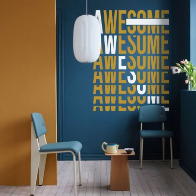 Houseart Awesome, Φράσεις, Αυτοκόλλητα τοίχου, 75 x 100 εκ.