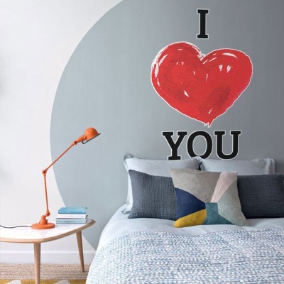 I love you Φράσεις Αυτοκόλλητα τοίχου 75 x 50 cm (39342)