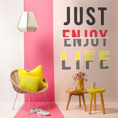 Just Enjoy Life, Φράσεις, Αυτοκόλλητα τοίχου, 75 x 100 εκ.