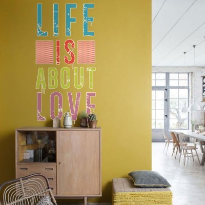 Life is about love, Φράσεις, Αυτοκόλλητα τοίχου, 50 x 100 εκ. (39429)