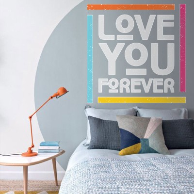 Love you forever, Φράσεις, Αυτοκόλλητα τοίχου, 80 x 80 εκ.