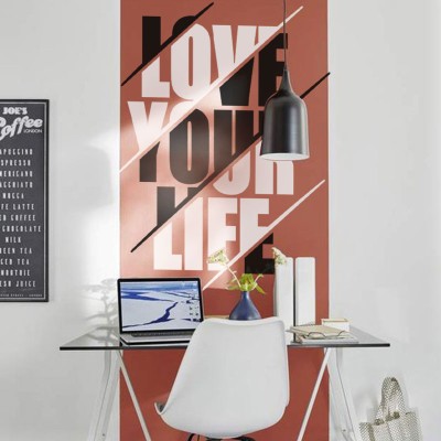 Love your life, Φράσεις, Αυτοκόλλητα τοίχου, 75 x 100 εκ.