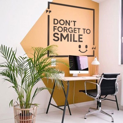 Do not forget to smile, Φράσεις, Αυτοκόλλητα τοίχου, 90 x 90 εκ.