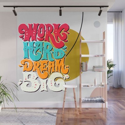 Work hard, dream big Φράσεις Αυτοκόλλητα τοίχου 120 x 90 cm (39439)