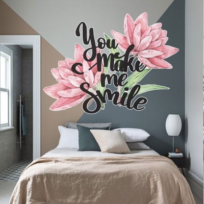 You make me smile Φράσεις Αυτοκόλλητα τοίχου 60 x 80 cm (39498)