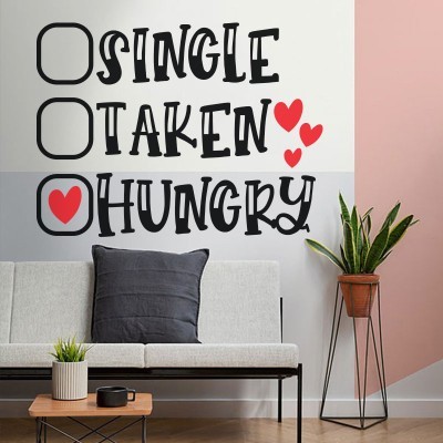 Hungry, Φράσεις, Αυτοκόλλητα τοίχου, 100 x 75 εκ. (39499)