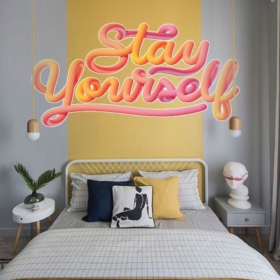 Stay yourself, Φράσεις, Αυτοκόλλητα τοίχου, 80 x 40 εκ.