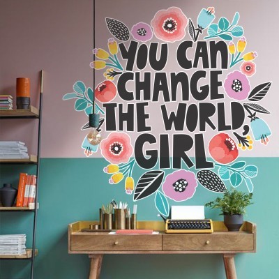 You can change the world Φράσεις Αυτοκόλλητα τοίχου 90 x 90 cm (39514)