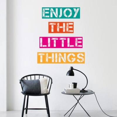 Enjoy the little things Φράσεις Αυτοκόλλητα τοίχου 60 x 50 cm (19886)