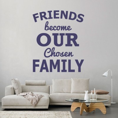 Οι φίλοι είναι η οικογένειά μας, Φράσεις, Αυτοκόλλητα τοίχου, 60 x 72 εκ.