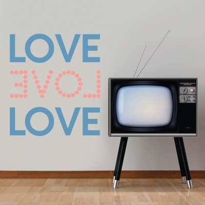 Love and love Φράσεις Αυτοκόλλητα τοίχου 102 x 90 cm (12885)