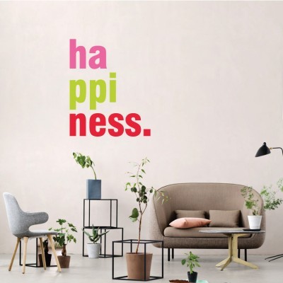 Ευτυχία, Φράσεις, Αυτοκόλλητα τοίχου, 25 x 30 εκ.