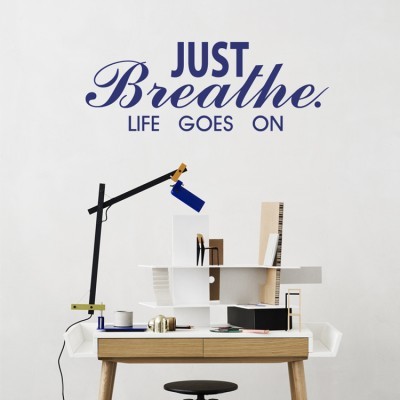 Just breathe, Φράσεις, Αυτοκόλλητα τοίχου, 70 x 25 εκ.
