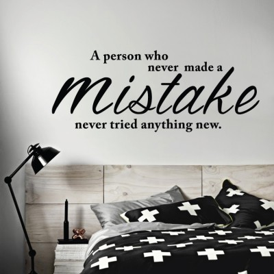 A person who never made a mistake… Φράσεις Αυτοκόλλητα τοίχου 24 x 60 cm (13139)