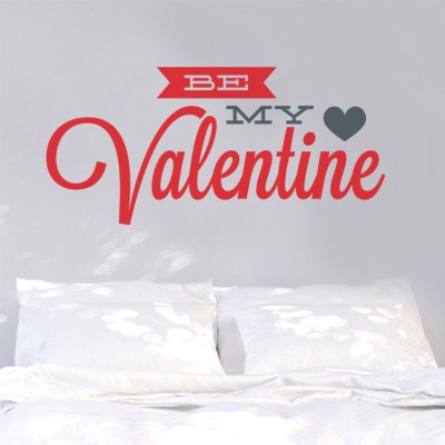 Be my Valentine καρδιά Valentines Day Αυτοκόλλητα βιτρίνας 37 x 80 cm (13527)