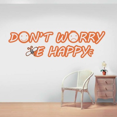 Don't worry be happy, Φράσεις, Αυτοκόλλητα τοίχου, 55 x 15 εκ.