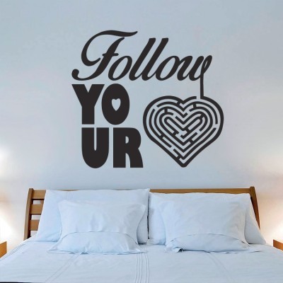 Follow your heart, Φράσεις, Αυτοκόλλητα τοίχου, 50 x 45 εκ.