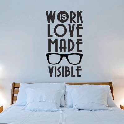 Work Love Φράσεις Αυτοκόλλητα τοίχου 71 x 40 cm (16398)