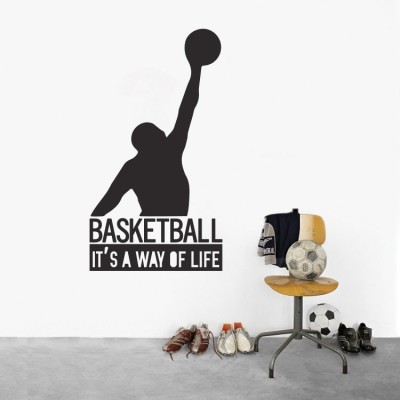 Basketball way of life, Φράσεις, Αυτοκόλλητα τοίχου, 41 x 75 εκ.