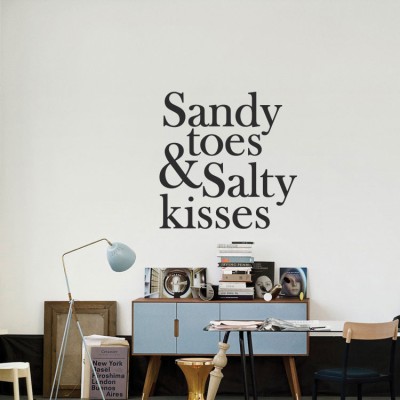 Sandy toes.., Φράσεις, Αυτοκόλλητα τοίχου, 59 x 59 εκ.