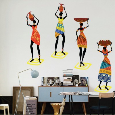 Έθνικ χορεύτριες, Διάφορα, Αυτοκόλλητα τοίχου, 80 x 52 