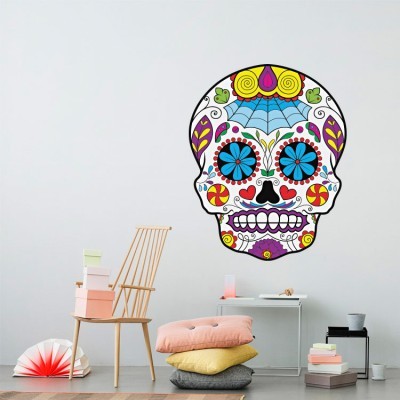 Διακόσμηση παιδικού δωματίου House Art - ΣΗΜΑΝΤΙΚΟ: Σε περίπτωση διαφοράς τιμής από το κατάστημα ισχύει παντα και μόνο η τιμή του καταστήματος Πολύχρωμη Νεκροκεφαλή, Διάφορα, Αυτοκόλλητα τοίχου, 48