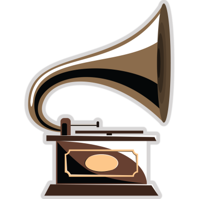 Houseart - ΣΗΜΑΝΤΙΚΟ: Σε περίπτωση διαφοράς τιμής από το κατάστημα ισχύει παντα και μόνο η τιμή του καταστήματος Γραμμόφωνο, Διάφορα, Αυτοκόλλητα τοίχου, 30 x 40 εκ.