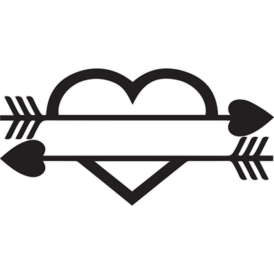 Καρδιά με βέλη, Διάφορα, Αυτοκόλλητα τοίχου, 60 x 30 εκ