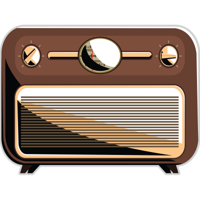 Radio, Διάφορα, Αυτοκόλλητα τοίχου, 50 x 37 εκ.