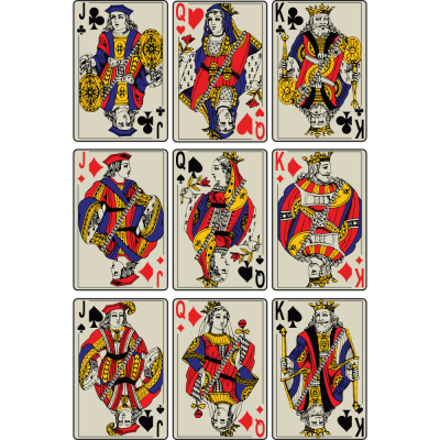 Τράπουλα, Διάφορα, Αυτοκόλλητα τοίχου, 40 x 40 εκ.