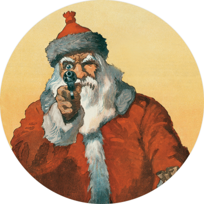 Wild Santa, Διάφορα, Αυτοκόλλητα τοίχου, 30 x 30 εκ. (54570)
