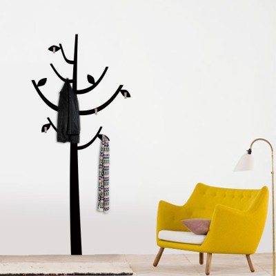 Houseart Δέντρο με έξι φύλλα, Κρεμάστρες, Αυτοκόλλητα τοίχου, 72x160