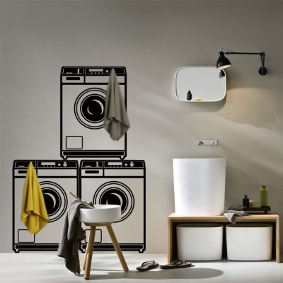 Houseart Πλυντήρια, Κρεμάστρες, Αυτοκόλλητα τοίχου, 80X112