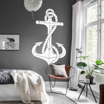 Houseart - ΣΗΜΑΝΤΙΚΟ: Σε περίπτωση διαφοράς τιμής από το κατάστημα ισχύει παντα και μόνο η τιμή του καταστήματος Άγκυρα, Ναυτικά, Αυτοκόλλητα τοίχου, 60 x 89 εκ.