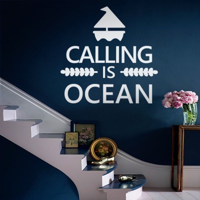 Calling Is Ocean, Ναυτικά, Αυτοκόλλητα τοίχου, 90 x 90 εκ.
